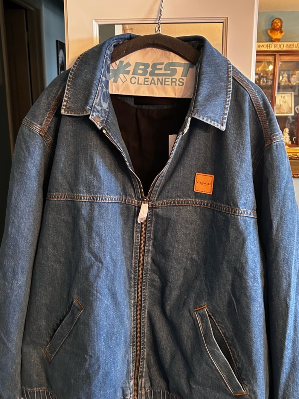 Coach Lightweight Men’s NWT Denim Zip-Up Jacket - Size XXL